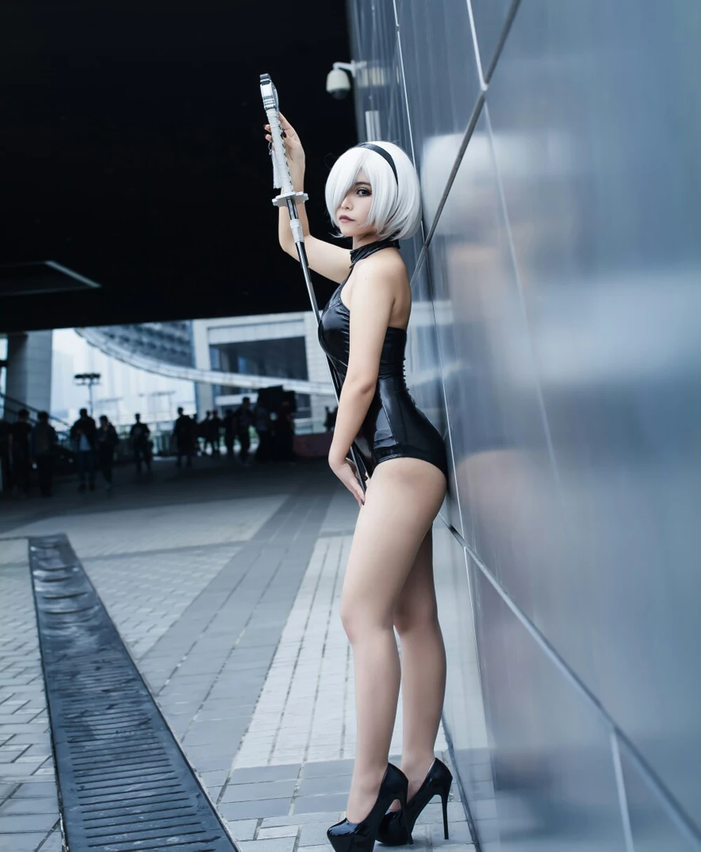NieR Automata YoRHa No. 2 Тип B костюм для косплея героиня латексная одежда краска мех 2B