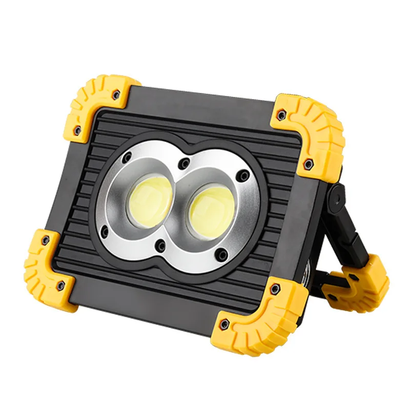 

COB USB Work Lamp Rechargeable Floodlight 4 Modes 2*18650 Rechargeable Battery Working Light Led Waterproof Camping Lantern