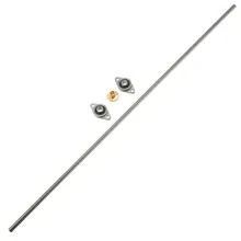 NEW Stainless steel T8 Lead Screw 600mm 8mm with Brass Nut + Zinc Alloy 2KFL08 bearing Bracket Coupling 3D printer CNC