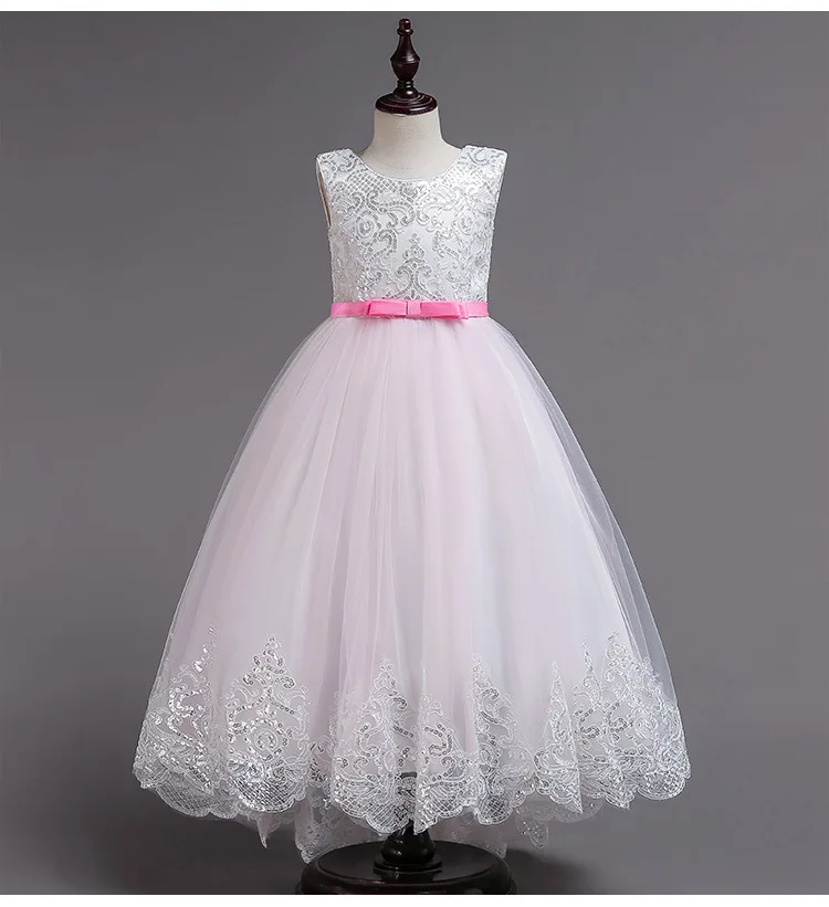 Girls Long Flower Party Prom Dresses For Girl Kids Princess Wedding Teenagers Children First Communion Dress for 14yrs | Детская одежда
