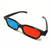 Elistooop, 2 шт., черная оправа, красные, синие, голубой анаглиф, 3D очки, 0,2 мм, для кино, игры, DVD