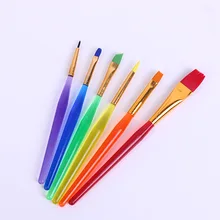 6 шт./компл. дети акварель гуашь Краски кисти разных Форма круглым заостренным кончиком нейлоновые кисти для рисования набор кистей для Красочные Инструмент для ногтей