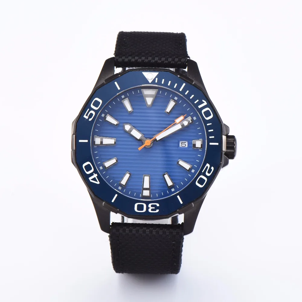 CORGEUT 45 мм синий циферблат сапфировое стекло ободок световой Дата PVD Роскошные Miyota 8215 автоматический механизм мужские часы C7