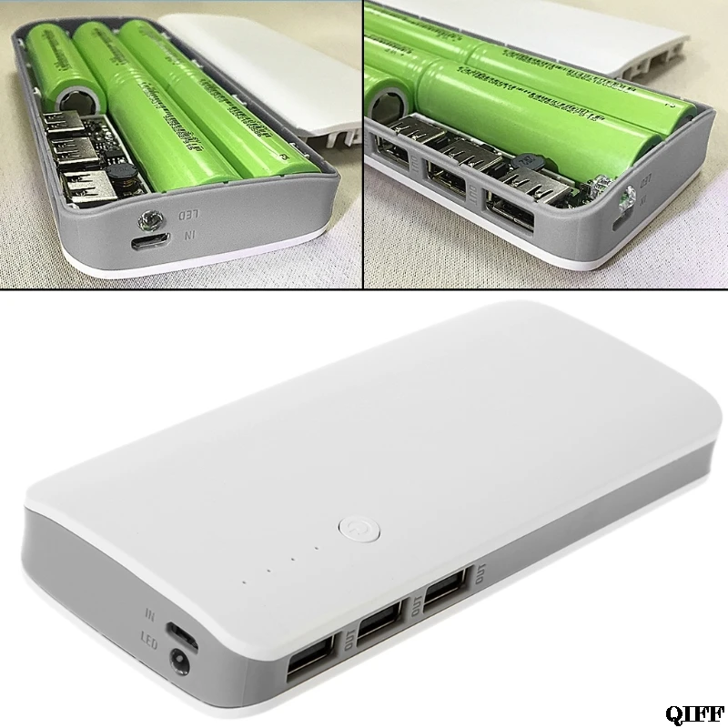 

Drop Ship&Wholesale 5V 2.1A 3 USB Power Bank Charger Step Up Boost Module + 18650 Li-ion Shell Kit APR28