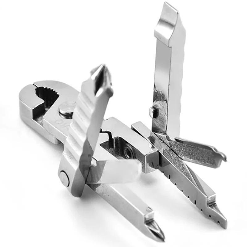

Vibrating sound with the multi-function outdoor tools EDC equipment mini pliers key ring phone card digital screwdriver