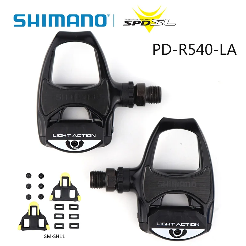SHIMANO PD-R540 LA Road fiets pedaal Licht Action SPD-SL Fiets Pedalen  Omvatten SM-SH11 zelfsluitende Schoenplaten Shimano echt goederen -  AliExpress Sports \u0026 Entertainment