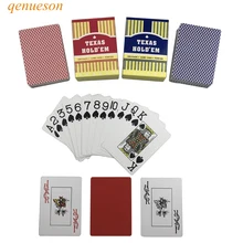 New Hot Baccarat Texas Hold'em Plastic Playing Cards Waterproof Frosting Poker Cards Board Games 63mm* 88mm Large Texas qenueson New Hot Baccarat Texas Hold'em Plastic Playing Cards Waterproof Frosting Poker Cards Board Games 63mm* 88mm Large Texas qenueson
