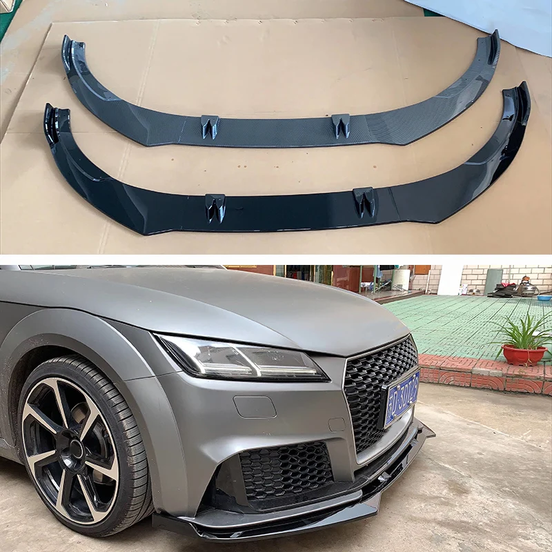 

HIGH QUALITY BUMPER FIT FOR AUDI TT 2015-2018 FRONT LIP BLACK