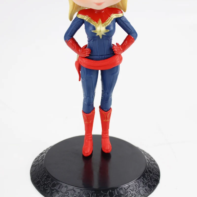 15 см Q Posket Super Hero Carol Danvers черная Widow Марвел Капитан Qposket Edition экшен-фигурка из ПВХ Коллекционная модель игрушки