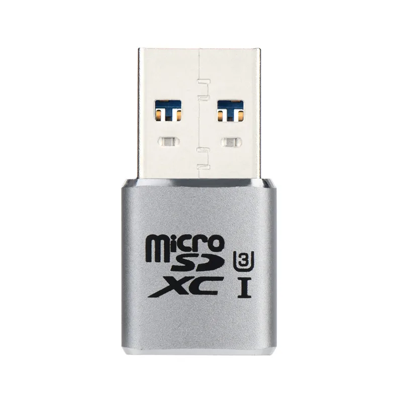 Поддержка до 128 ГБ TF карта USB 3,0 Micro SDXC Micro SD TF T-Flash кардридер адаптер SDXC/SDHC/SD кардридер - Цвет: Silver