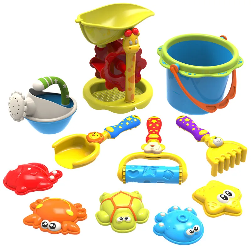 

Living Stones Toys high quality Bucket Rakes Sand Wheel Watering Outdoor Beach Play Bath Toys For Children Gifts