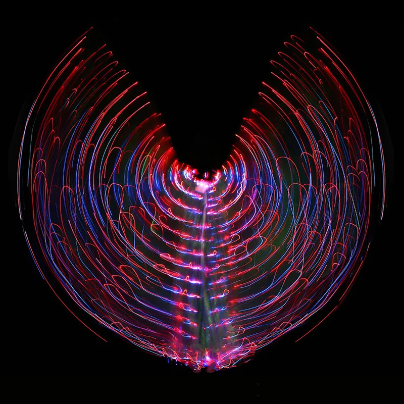 Women's Fiber Optic Costume Wings Egypt Belly Dance Isis Wings LED India Dancer Belly Dance Colorful Color wings (4)