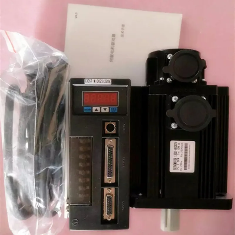 

130ST-M10025 servo motor and servo driver system 2.6KW 10Nm 2500rpm 10A with cable