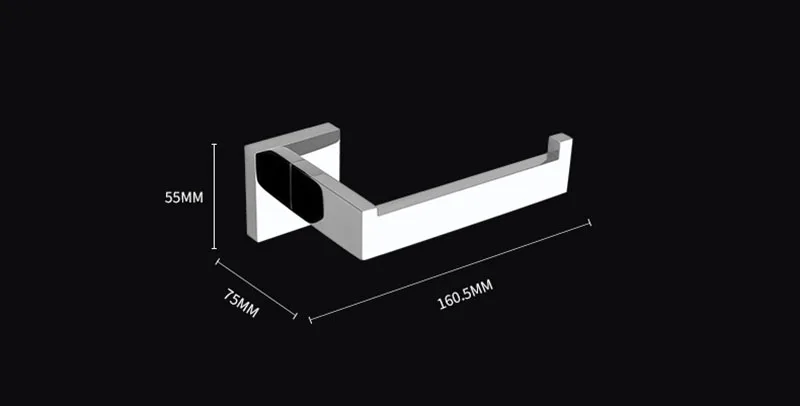 304 нержавеющая сталь квадратный для туалета держатель бумаги аксессуары для ванной комнаты зеркало хром полированный и черный и матовый 3 вида стилей