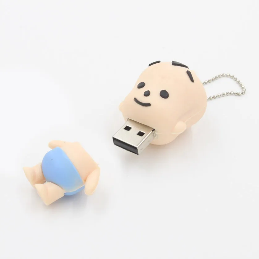Techkey® Cartoon Lovely Boy Baby Kid Shape USB Memory Flash Drive 2GB 4GB