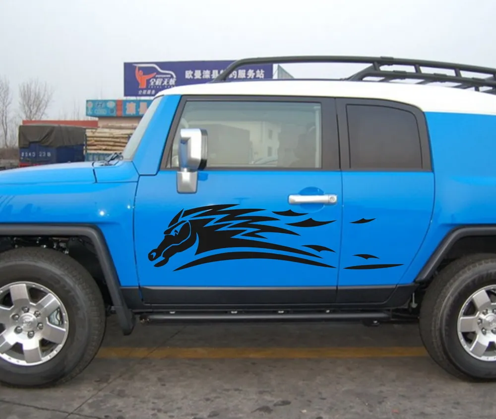 Автомобильные Переводные картинки в полоску лошади брызги 58 ''для FJ Cruiser