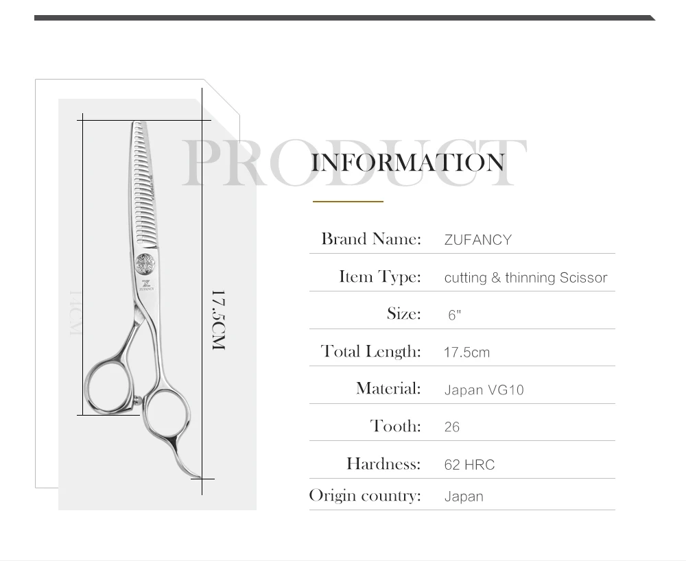 Быстро отправлены zufancy Профессиональные Японии VG10 6 дюймов Ножницы Парикмахерские резки и ножницы прореживания ручной работы парикмахера ножницами