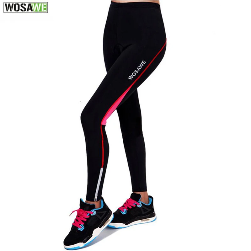 

WOSAWE Women Cycling Pants Breathable Gel Padded MTB Mountain Road Bike Pant Waterproof Quick Dry Cycling Pants Sportswear