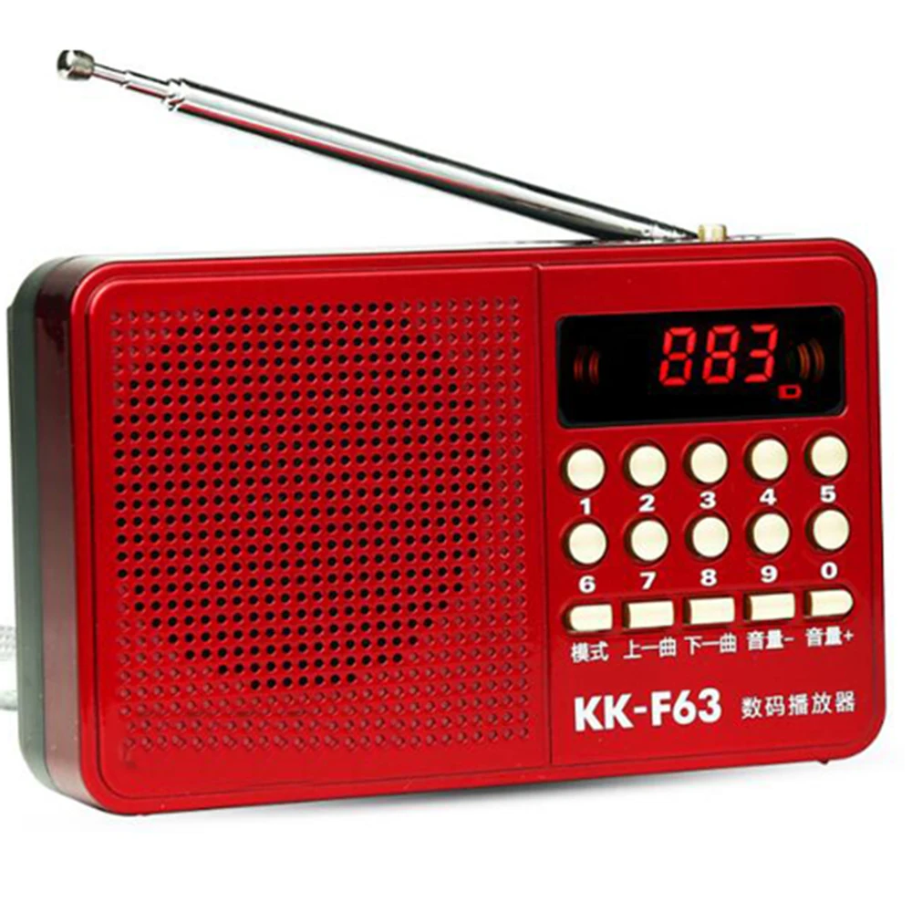 

Mini FM Radio Speaker Music Player Digital Fm Radio Micro SD/TF USB Disk Mp3 Radio LCD Display Internet Radio RADKk63