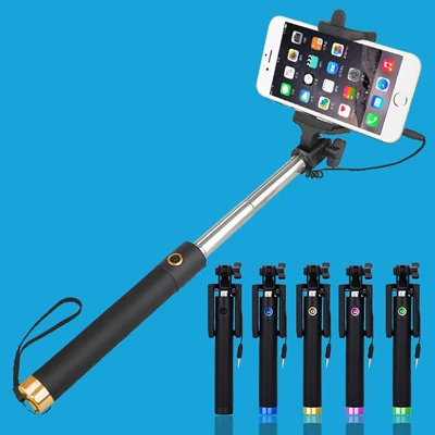 

Mini Portable Selfie Stick Universal Handheld 80cm Wired Stretchable Fold Selfie Pole For Samsung Iphone 6 plus 5s 4s Android