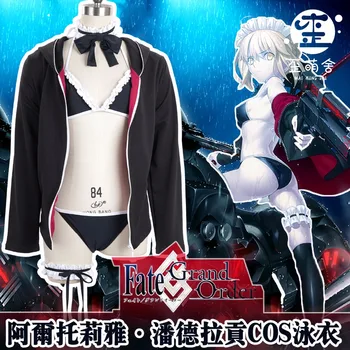 

[STOCK] 2018 Anime Fate/Grand Order Altria PendragonSexy Swimsuit Uniform Cosplay Costume For Women Halloween Free Shipping New.