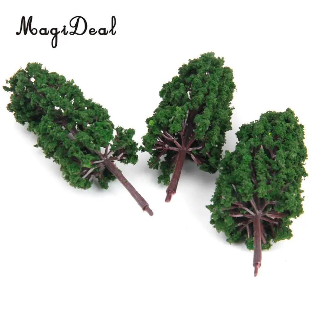 20x Pine Trees Model Train Park Street Railroad Layout Village Scenery Wargame Diorama Accs 1:100-1:300 HO N Scale