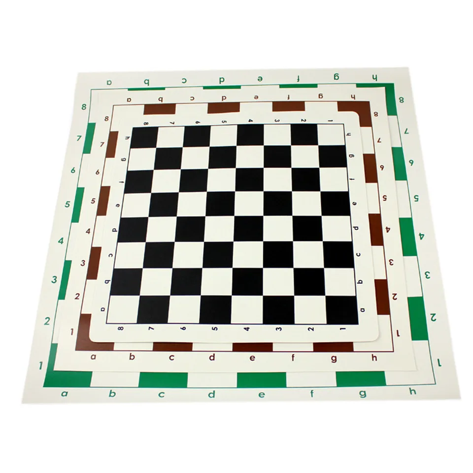 

BSTFAMLY Plastic Chess Game 35/43/51cm Chessboard 37/47/57mm Checker Folding Checkers Board International Chessboard IB3