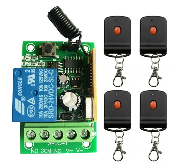 

xuanlongyuan DC12V 24V 1CH 10A RF Wireless Remote Control Switch System transmitter & receiver relay Receiver Smart Home Switch