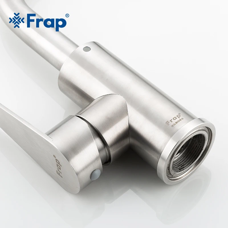Смеситель для раковины Frap F1348 кран из нержавеющей стали с начесом горячей и