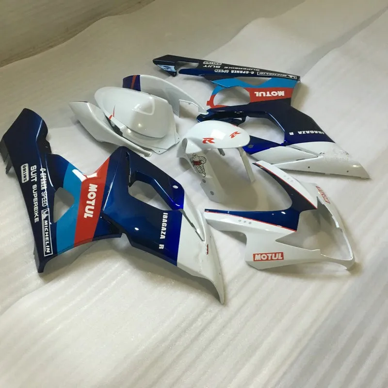 Мотоциклетный вставной обтекатель комплект для SUZUKI GSXR1000 05 06 GSX-R GSXR 1000 K5 2005 2006 Топ Белый Синий ABS Обтекатели комплект+ подарки SS02