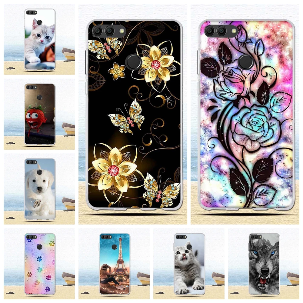 Для Huawei Y9 2018 чехол FLA-LX2 мягкий силиконовый для 5 93 &quotЧехол Enjoy 8 Plus Fundas | Мобильные