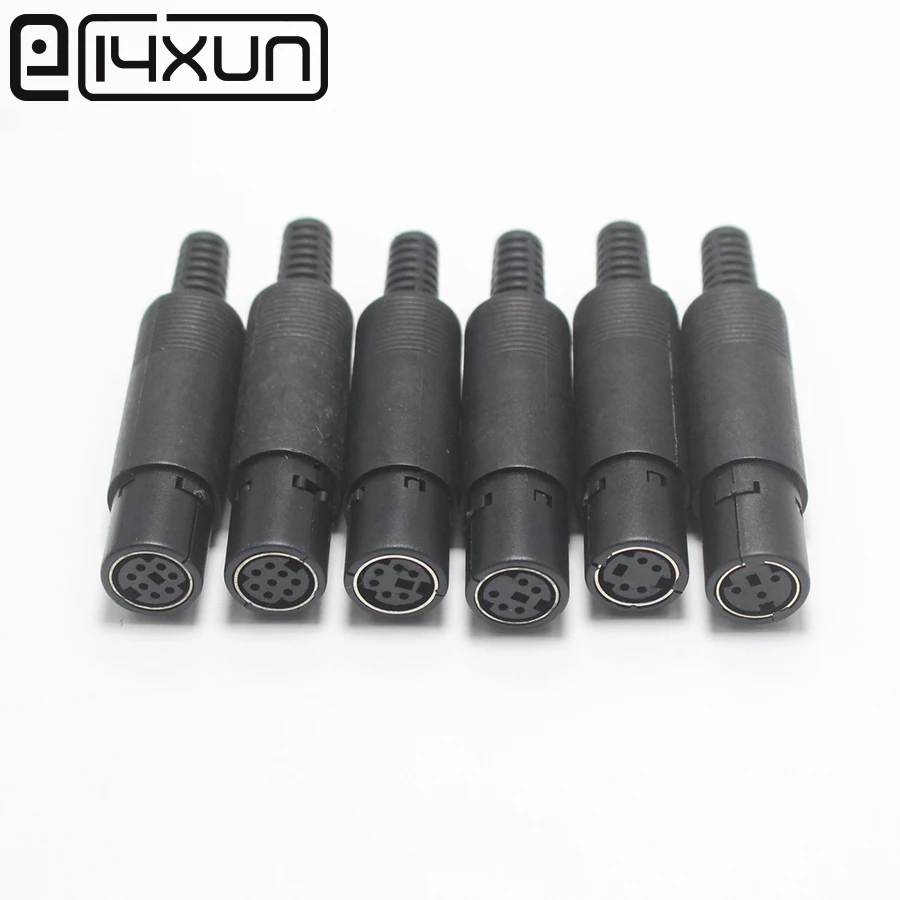 EClyxun 1 шт. Mini 3 4 5 6 7 8 Pin Din гнездовой разъем с пластиковым адаптер рукоятки кабели