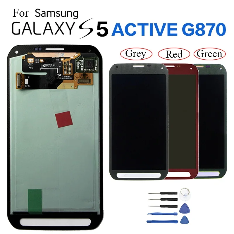 Для samsung S5 активный G870 ЖК-дисплей Экран дисплея Замена для samsung S5 активный SM-G870A G870W Дисплей модуль ожог-в тени для век