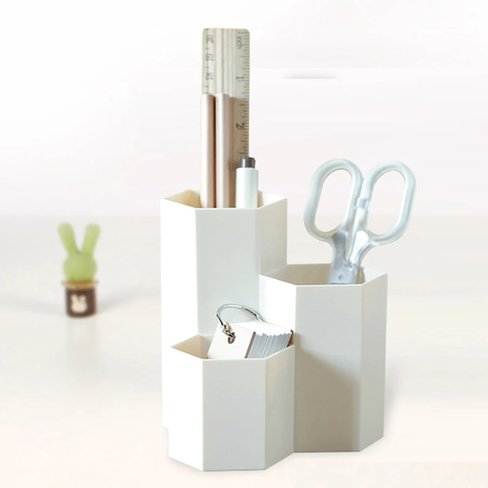 Креативная Шестигранная коробка-органайзер для косметики, щетка, пенал, витрина для ювелирных изделий