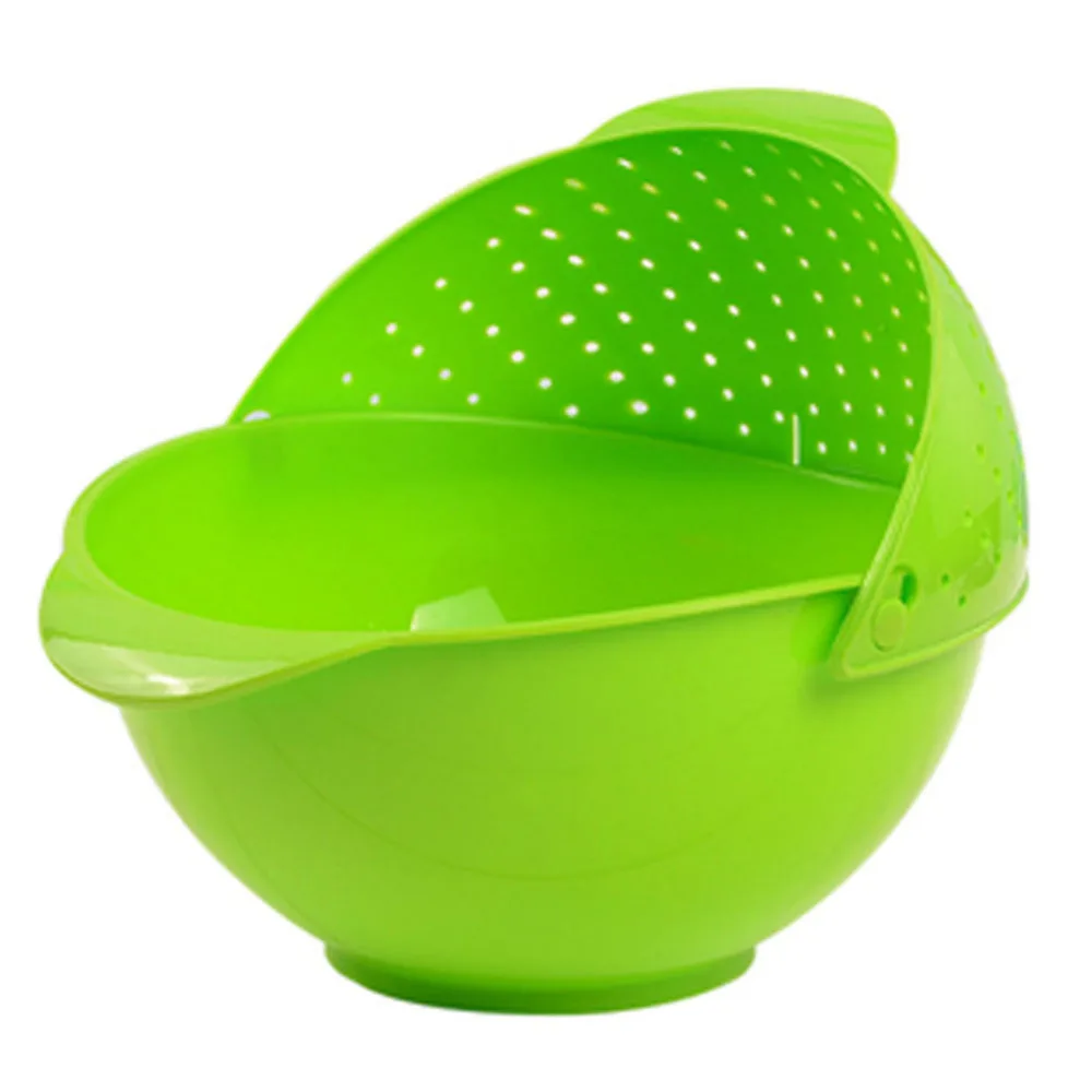 

Useful Kitchen Wash Basket Creative Clamshell Drain Basket Plastic Water Filtering Sieve Large Fruit Plate 27.5*24.5*12CM HG0205