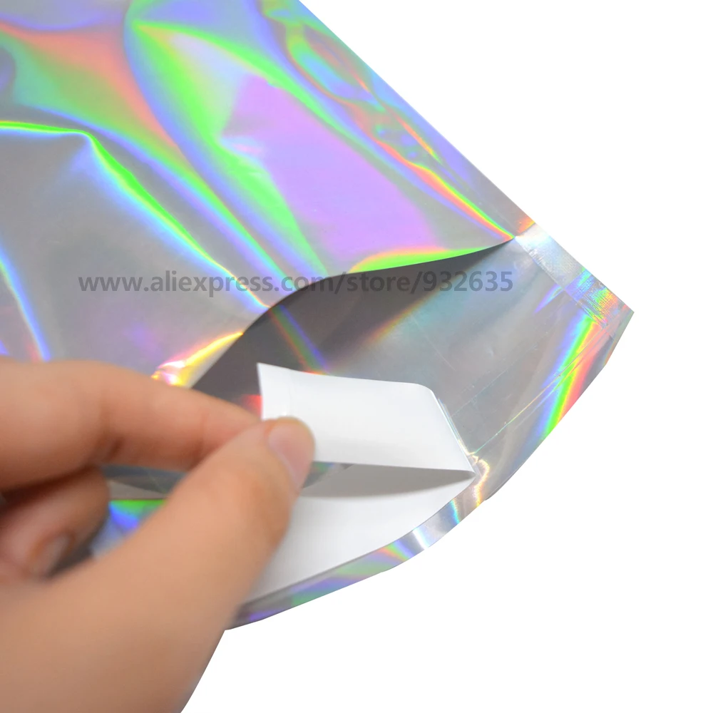 50 PCS Self-seal Adhesive Courier Bags Laser Holographic Plastic Poly Envelope Mailer Postal Shipping Mailing Bags Cosmetic 4