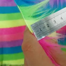 Радужные Плюшевые Прокатки ткани игрушечные очки одежда текстильная сумочка искусственный мех(30-40 мм) ворс длинный