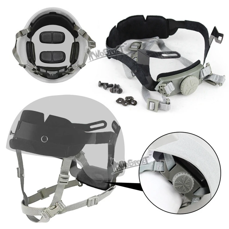 Быстрый Шлем усовершенствованный фиксатор головы система подвески Регулируемый тактический ремень для подбородка фиксирующий шлем с пряжкой Replacem