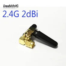 1 шт. 2,4 г Wifi антенна RP-SMA разъем 2dbi усилитель сигнала под прямым углом Bluetooth Новая wifi антенна-усилитель