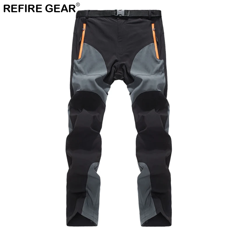 Pantalones deportivos al aire libre del verano del engranaje del fuego de los hombres de secado rápido impermeable transpirable pantalones de senderismo escalada elástica Trekking pantalones de Camping