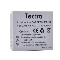 Tectra 1 шт. NB-4L NB 4l Батареи для камеры для Canon PowerShot SD30, SD40, SD400, SD600, SD1000, TX1, SD750, SD780, SD1400, ELPH 300