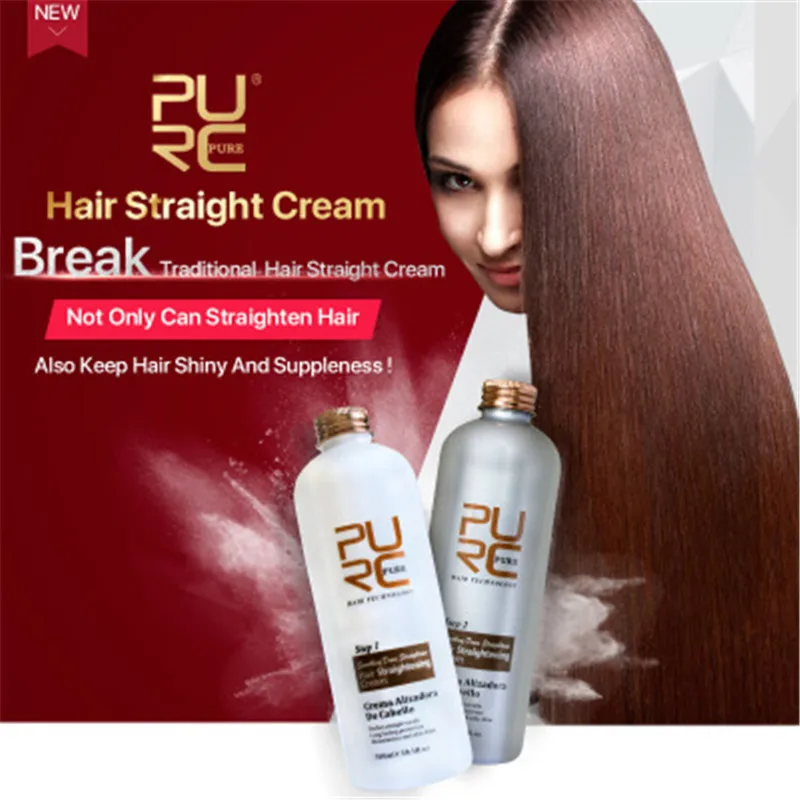 Hot Sale PURC Hair Straightening Cream Set Straighten Hair Moisturize Keep Hair Thick Fluffy Suppleness And Shiny 300ML+300ML Hot Sale PURC Hair Straightening Cream Set Straighten Hair Moisturize Keep Hair Thick Fluffy Suppleness And Shiny 300ML+300ML
