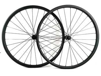 

27.5er Mountain bicycle carbon wheels UD matte finish 30mm width 24mm depth tubeless MTB XC carbon wheelset with DT hubs