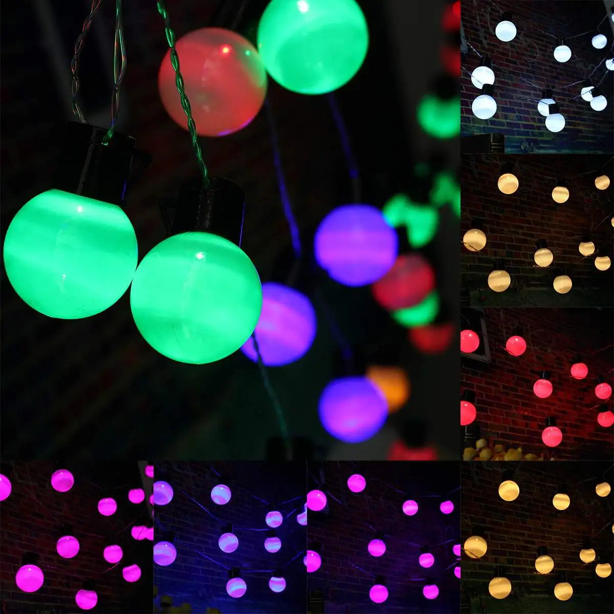 

LED String 10m 38 Balls 110V US Plug Fairy Lights Party Wedding Holiday Lamp LED Christmas Light for Outdoor Patio Lawn