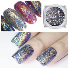1 Box New Arrivals Laser Nail Art Glitter DIY Sparkly Nail Manicure Glitter Sequins Tips Nail Art Decoration new 3d nail art tips laser silver sequins square round sequins nail glitter rhinestone diy nail wheel art decoration