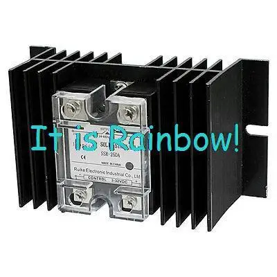 

Free Shipping DC to AC 3-32VDC 24-480VAC Solid State Relay SSR 25A SSR-25DA + Heat Sink