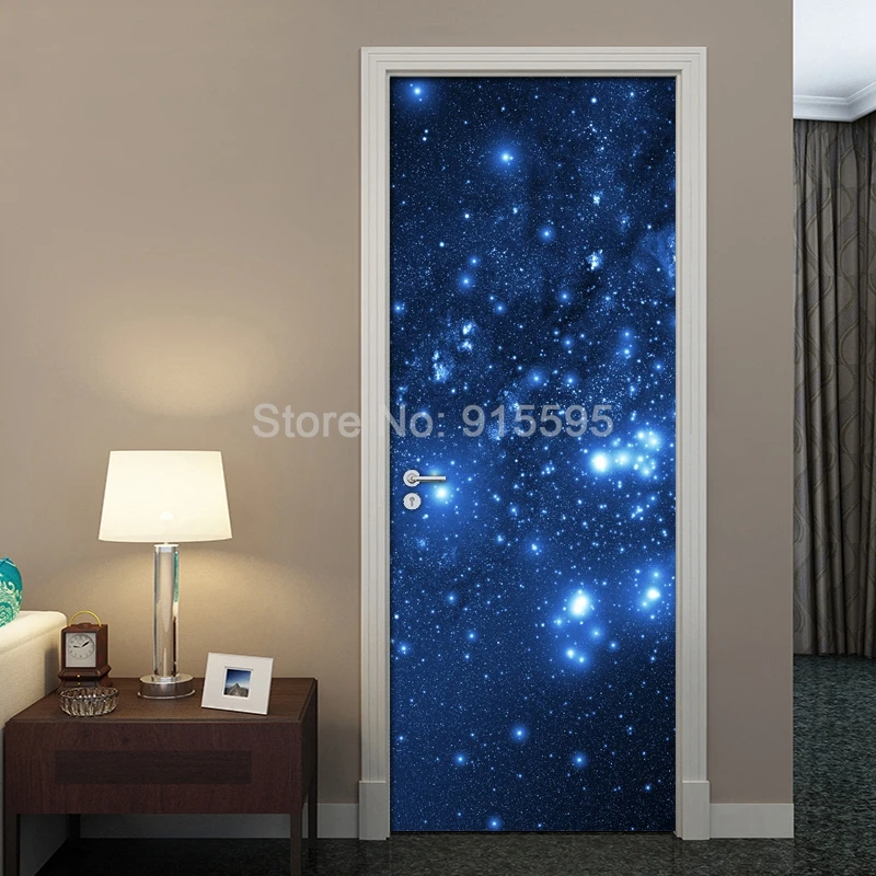 estar, quarto, porta, decoração, parede, adesivos de pvc, à prova d'água