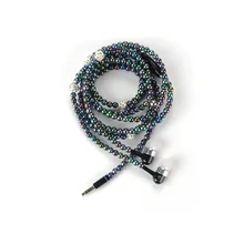 HOT NEW Fashion Earphones Rhinestone Luxurious Pearl Necklace Earphone for Women Gift Stereo Earbud Auriculares Hot