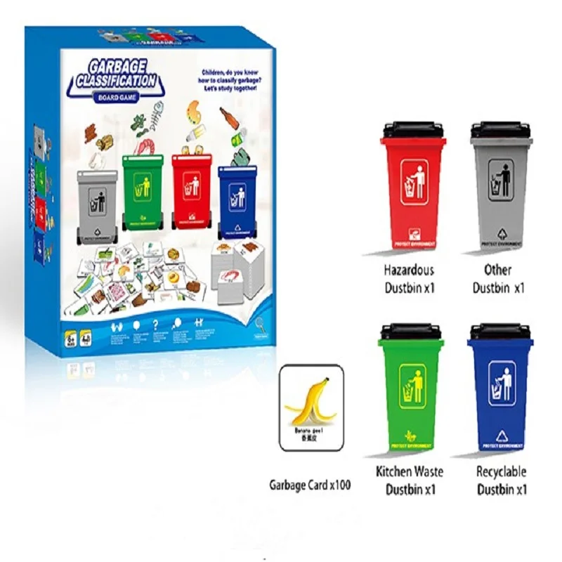 Children Educational Toy kids garbage classification learning cognitive card board game educational toys for children