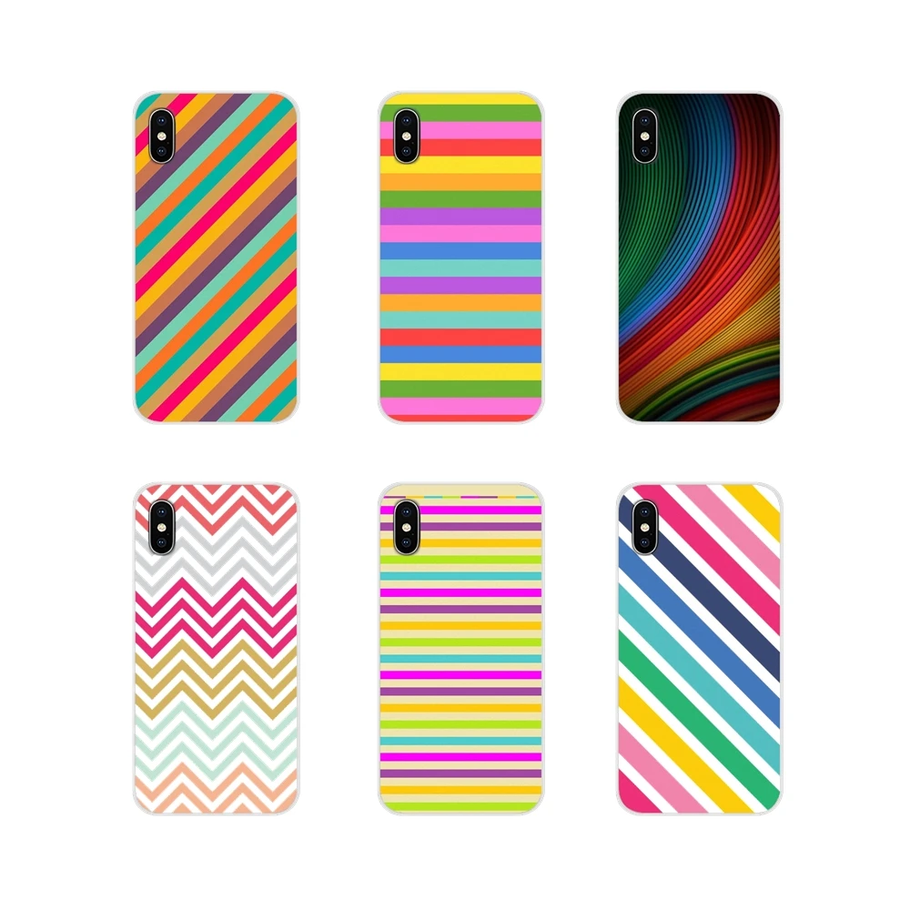 Для Nokia 2 3 5 6 8 9 230 3310 1 7 Plus для LG Q6 X Power Colorful Chevron Stripe Art poster Pastel Design Cover | Мобильные